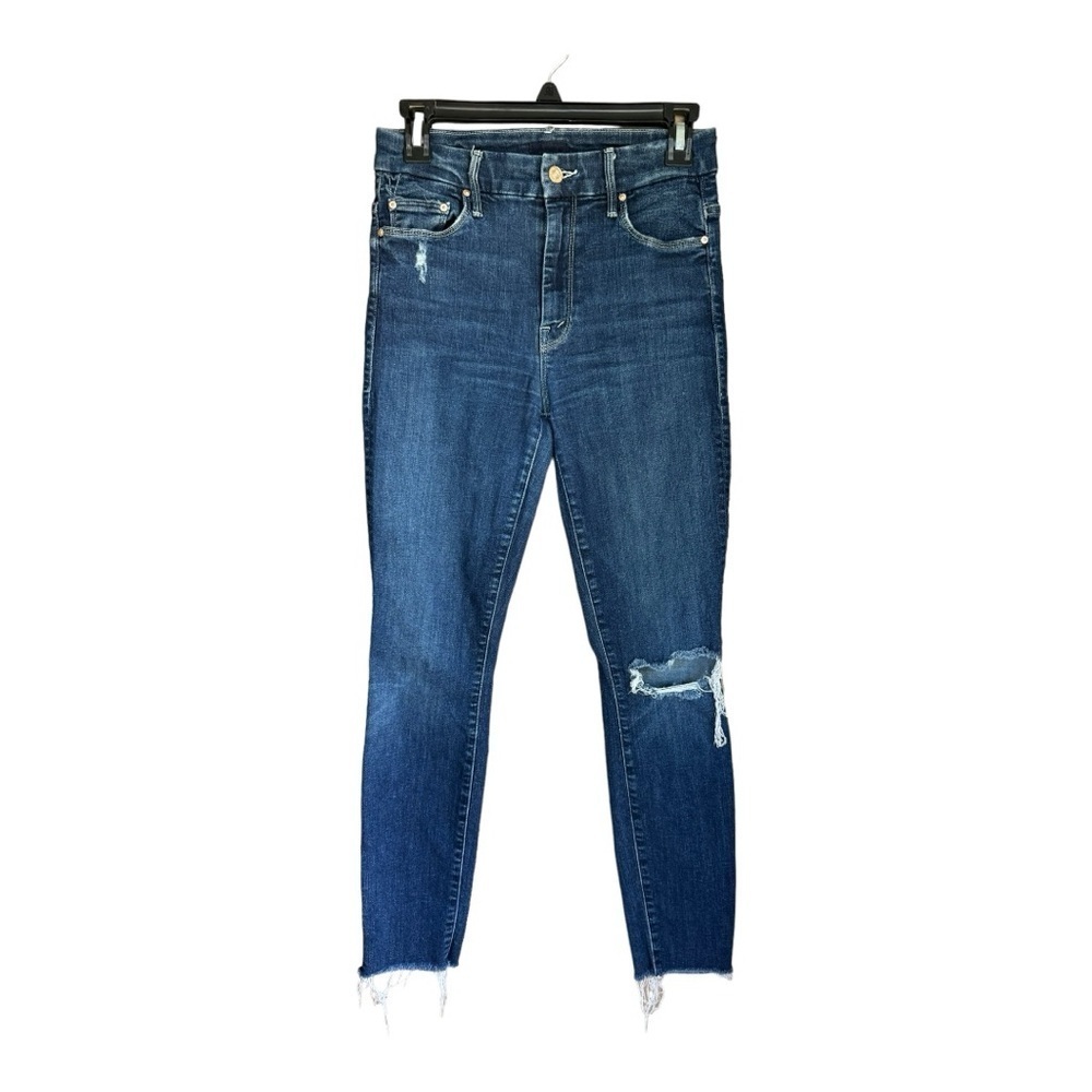 Mother High Waisted Looker Ankle Fray Jeans Size 25